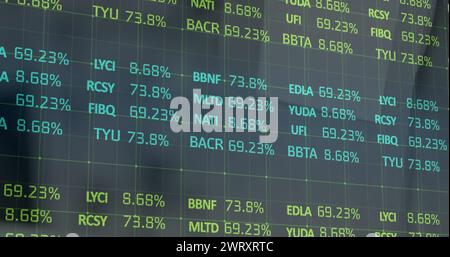 Bild der Verarbeitung von Finanzdaten Stockfoto