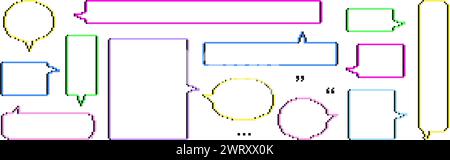 8-Bit-Vektorillustration für Sprechblase-Pixel Stock Vektor