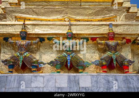 Architektonische Details aus dem Grand Palace, Bangkok, Thailand Stockfoto