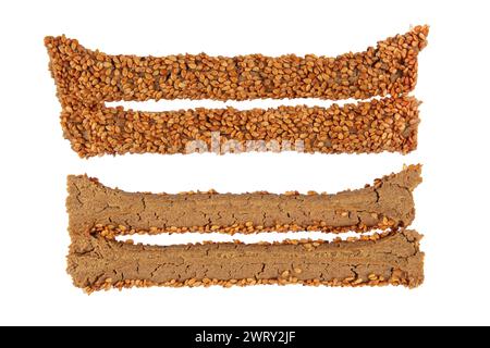 Sesam-Cracker, knuspriges Brotstroh. Brezelbrotstangen mit Sesamsamen, Snacks. Stockfoto