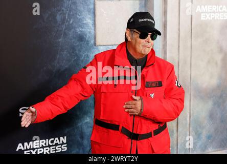 New York, Usa. März 2024. Dan Aykroyd kommt auf dem roten Teppich bei der Premiere von Ghostbusters: Frozen Empire im AMC Lincoln Square Theater am Donnerstag, den 14. März 2024 in New York City an. Foto: John Angelillo/UPI Credit: UPI/Alamy Live News Stockfoto