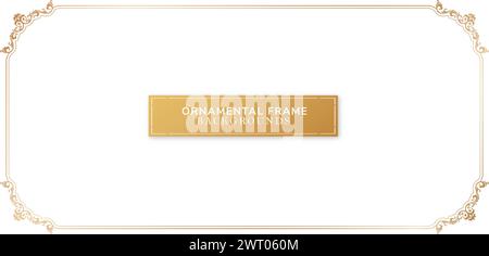Vektorillustration eleganter dekorativer Rahmen mit Platz für Ihren Text. Luxuriöse Vorlage für Hochzeitseinladungen und Grußkarten, Schreibwaren Stock Vektor