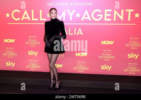 Elodie bei der Premiere der 2. Staffel der Sky-Serie Call My Agent - Italia / Call My Agent - Italy im Space Cinema Moderno. ROM, 14.03.2024 *** Elodie bei der Premiere von Staffel 2 der Sky-Serie Call My Agent Italia Call My Agent Italy im Space Cinema Moderno Rome, 14 03 2024 Foto:XA.XM.xTinghinox/xFuturexImagex Agent 4333 Stockfoto