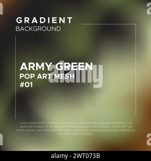 Verlaufsunschärfe Armee-grüner abstrakter Hintergrund Stock Vektor