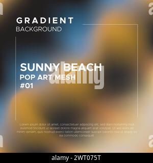 Farbverlauf Unschärfe Hintergrund Strandton. Social Media Poster Gradientenkonzept. Stock Vektor