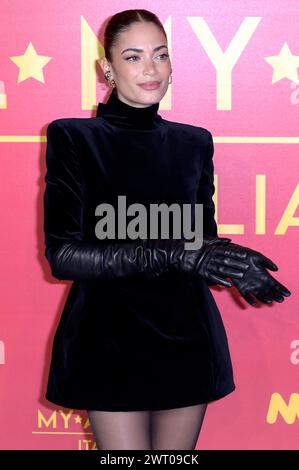 Elodie bei der Premiere der 2. Staffel der Sky-Serie „Call My Agent - Italia / Call My Agent - Italy“ im Space Cinema Moderno. Rom, 14.03.2024 Stockfoto