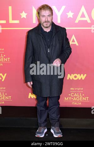 Corrado Guzzanti bei der Premiere der 2. Staffel der Sky-Serie „Call My Agent - Italia / Call My Agent - Italy“ im Space Cinema Moderno. Rom, 14.03.2024 Stockfoto