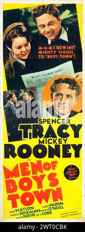 Vintage-Filmplakat für den Film Men of Boys Town aus dem Jahr 1941: Spencer Tracy und Mickey Rooney Stockfoto