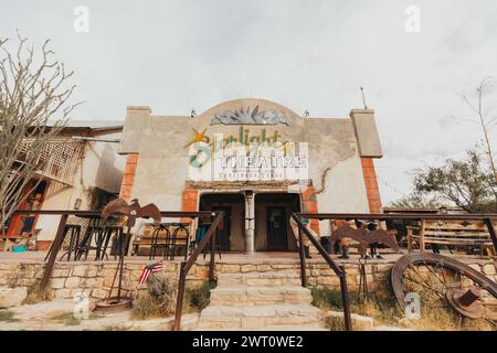 Historisches Starlight Theatre in Terlingua Texas Stockfoto