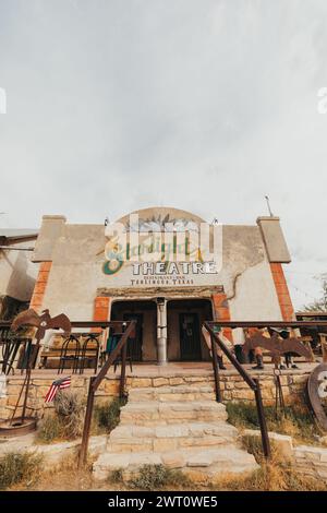 Historisches Theater In Der Nähe Des Big Bend National Park Stockfoto