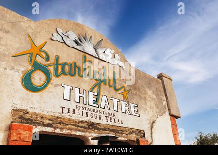 Starlight Theatre Restaurant und Bar in Terlingua Texas Stockfoto