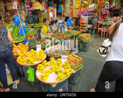 Frischer Lebensmittelmarkt in Manilla Philippinen Stockfoto