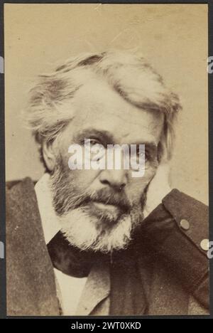 Porträt von Thomas Carlyle. Unbekannt, Fotograf etwa 1860–1881 Büstenporträt eines älteren Mannes mit dem Kopf in der linken Hand. (Rückseitig, bedruckt) oben links, in Bleistift [umgedreht]: 'A59'; Stockfoto