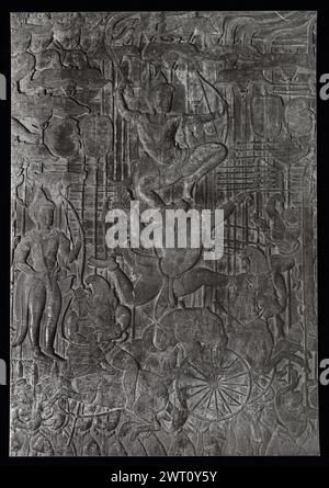 Kambodscha Angkor Angkor Wat unveröffentlichtes Bild 13. Swaan, Wim. 1966 oder früher fotografische Produktionsmaterialien für verlorene Städte Asiens: Ceylon, Pagan, Angkor Fotografien der Architektur wurden aus diesen Materialien ausgewählt und digitalisiert. Porträts, ethnographische Bilder und Bilder von Museumsgegenständen waren ausgeschlossen. Digitale Bilder werden geografisch angeordnet, zuerst nach Land, dann nach Stadt, dann nach Standortkomplex oder Denkmal, mit allen Namen in alphabetischer Reihenfolge. Ortsnamen stammen aus dem Getty Thesaurus of Geographic Names (TGN)®, den Fachüberschriften der Library of Congress und der wissenschaftlichen Publikation Stockfoto