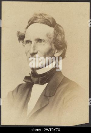 Porträt von Jefferson Davis. Unbekannt, Fotograf etwa 1860–1880 Porträt eines Mannes in einem Anzug mit welligen dunklen Haaren. (Rückseitig, bedruckt) oben rechts, in Bleistift: 'A36'; Stockfoto