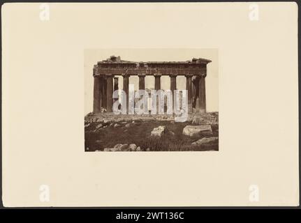 Östliche Fassade oder Front des Parthenon. William J. Stillman, Fotograf (Amerikaner, 1828–1901) 1870 Stockfoto