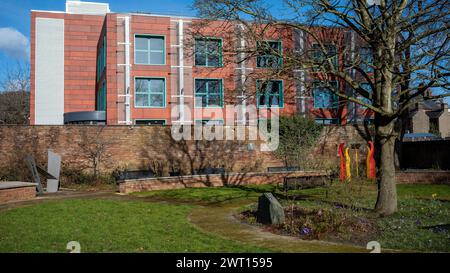 Modernität in der Marktstadt Penrith, Eden Valley, Westmorland & Furness, Großbritannien Stockfoto