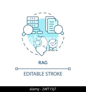 RAG Soft Blue Concept-Symbol Stock Vektor