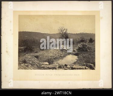 Mission Ridge von Orchard Knob. George N. Barnard, Fotograf (Amerikaner, 1819 - 1902) negativ um 1865, Druck 1866 (Recto, Mount) mit Bleistift beschriftet, oben rechts: '31' Stockfoto