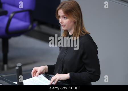 Berlin, Deutschland, 15.03.2024: Deutscher Bundestag: 158. Sitzung: Gyde Jensen, FDP, hält eine Rede zum Internationalen Frauentag *** Berlin, 15 03 2024 Deutscher Bundestag 158 Sitzung Gyde Jensen, FDP, hält eine Rede zum Internationalen Frauentag Copyright: XdtsxNachrichtenagenturx dts 32821 Stockfoto