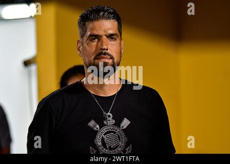 São Bernardo do Campo (SP), 14/03/2024 - Futebol/São BERNARDO-CORINTHIANS - Antonio Oliveira aus Korinthians - Spiel zwischen São Bernardo x Corinthians, gültig für die zweite Phase der Copa do Brasil, die im Stadion 1° de Maio in São Bernando, Stadt São Paulo, ausgetragen wird; in der Nacht von diesem Donnerstag, dem 14.. (Foto: Eduardo Carmim/Alamy Live News) Stockfoto