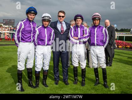 Aidan O'Brien und Jockeys - 2023 St. Leger, Doncaster Stockfoto