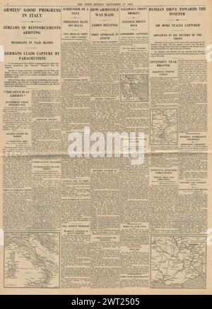 1943 rettete die Times Mussolini Stockfoto