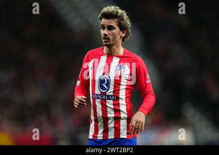 Madrid, Spanien. März 2024. Antoine Griezmann von Atletico de Madrid spielte am 13. März 2024 im Civitas Metropolitano Stadion in Madrid, Spanien, während des Achtelfinale zwischen Atletico de Madrid und Inter Mailand. (Foto: Bagu Blanco/PRESSINPHOTO) Credit: PRESSINPHOTO SPORTS AGENCY/Alamy Live News Stockfoto