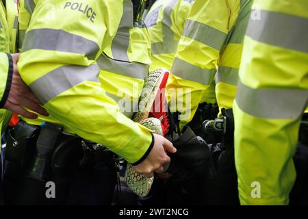 November 2023. Whitehall, London, Großbritannien. Verhaftungen von Just Stop Oil-Demonstranten. Stockfoto
