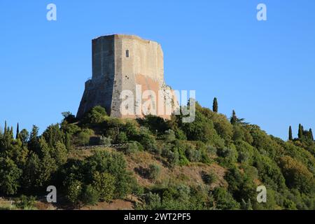 Festung Tentennano in Castiglione d'Orcia, Italien Stockfoto