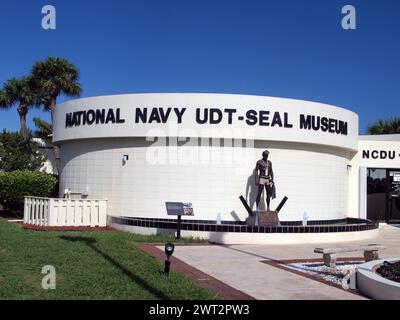 Ft. Pierce, Florida, USA - 29. Dezember 2015: Gebäude des National Navy UDT-SEAL Museums. Stockfoto