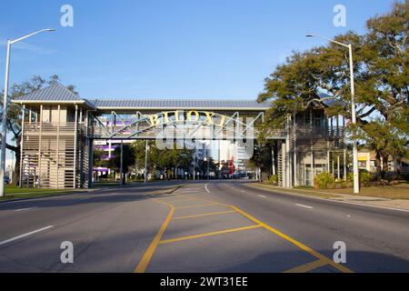 Willkommen in Biloxi, Mississippi-Schild am Highway 90, Beach Blvd. - 10. März 2024 Stockfoto