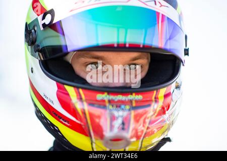 Sebring, FL, USA. Februar 2024. STING RAY ROBB (41) aus Payette, Idaho, nimmt am Sebring Open Test auf dem Sebring International Raceway in Sebring FL Teil. (Credit Image: © Colin Mayr Grindstone Media Grou/ASP) NUR REDAKTIONELLE VERWENDUNG! Nicht für kommerzielle ZWECKE! Stockfoto