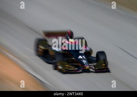 Sebring, FL, USA. Februar 2024. STING RAY ROBB (41) aus Payette, Idaho, nimmt am Sebring Open Test auf dem Sebring International Raceway in Sebring FL Teil. (Credit Image: © Colin Mayr Grindstone Media Grou/ASP) NUR REDAKTIONELLE VERWENDUNG! Nicht für kommerzielle ZWECKE! Stockfoto