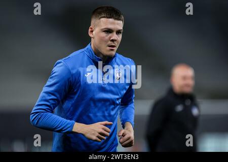 Bergamo, Italien, 14. März 2024. Emil Holm während des Spiels zwischen Atalanta und Sporting Lissabon für die UEFA Europa League im Gewiss-Stadion in Bergamo. Cred Stockfoto