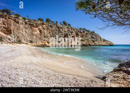 Cala Magraner, Küste von Manacor, Mallorca, Balearen, Spanien Stockfoto