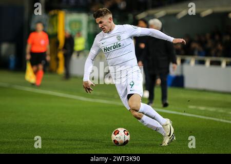 Bergamo, Italien, 14. März 2024. Viktor Gyokereswährend des Spiels zwischen Atalanta und Sporting Lissabon für die UEFA Europa League im Gewiss-Stadion in Bergamo. Stockfoto