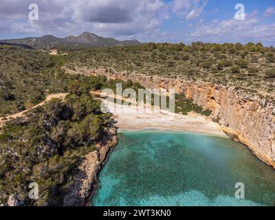 Cala Magraner, Küste von Manacor, Mallorca, Balearen, Spanien Stockfoto