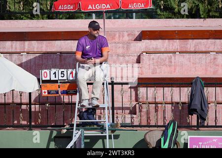 Manavgat, Antalya, Türkei. März 2024. Schiedsrichter während der Team- und Einzelweltmeisterschaften 2024 65-85 (Credit Image: © Mathias Schulz/ZUMA Press Wire) NUR REDAKTIONELLE VERWENDUNG! Nicht für kommerzielle ZWECKE! Quelle: ZUMA Press, Inc./Alamy Live News Stockfoto