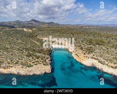 Cala Magraner, Küste von Manacor, Mallorca, Balearen, Spanien Stockfoto