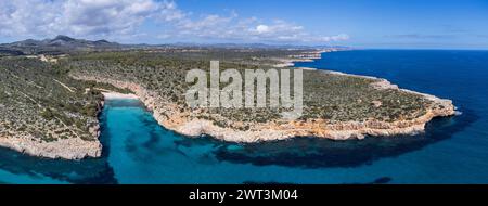 Cala Magraner, Küste von Manacor, Mallorca, Balearen, Spanien Stockfoto