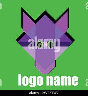 Logo eines Fuchses im Stil eines flachen Designs. Stock Vektor