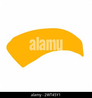 Stück verarbeiteten Käses für Burger im Cartoon Flat Style. Vektor-Illustration in Zeichentrickstil isoliert auf weißem Hintergrund. Für Menü, Zutaten Stock Vektor