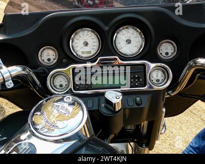 Harley Davidson Ultra Glide Classic Tachometer Stockfoto