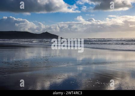 Whitsands Bay wunderschöner Strand Stockfoto