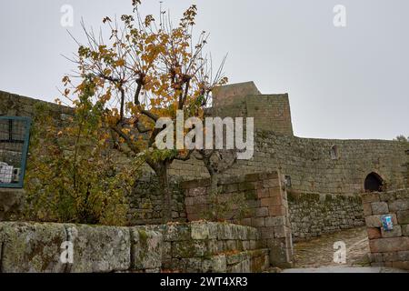 Ruinen der Stadtmauern von Marialva, Portugal Stockfoto