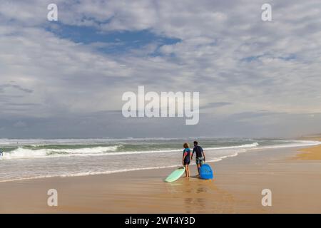 Plage Nord Beach, Mimizan, New Aquitaine, Frankreich Stockfoto