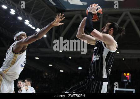 Bologna, Italien. März 2024. 231 während des Basketball-Europameisterschaftsspiels Segafredo Virtus Bologna gegen Real Madrid. Bologna, 15. März 2024 in der Segafredo Arena Credit: Independent Photo Agency/Alamy Live News Stockfoto