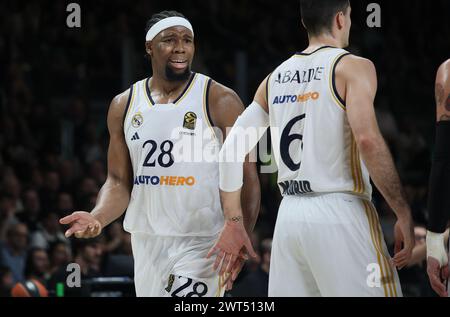 Bologna, Italien. März 2024. Guerschon Yabusele (Real Madrid) während des Europameisterschaftsspiels Segafredo Virtus Bologna gegen Real Madrid. Bologna, 15. März 2024 in der Segafredo Arena Credit: Independent Photo Agency/Alamy Live News Stockfoto