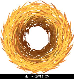 Farbige Vögel Nest Symbol Vektor Stock Vektor